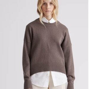 Quince Taupe Crewneck Sweater